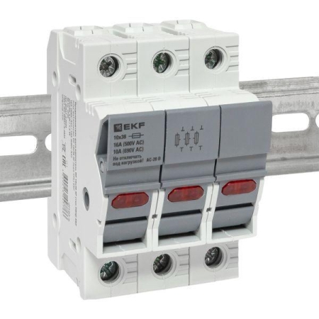 Предохранитель-разъединитель DF 10х38 3п (тип ПВЦ) EKF df103-e
