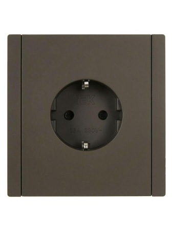Розетка СП FORTE&PIANO FP313 16А с заземл. защ. шторки безвинт. крепл. сер. IEK FP-R14-16-1-K03