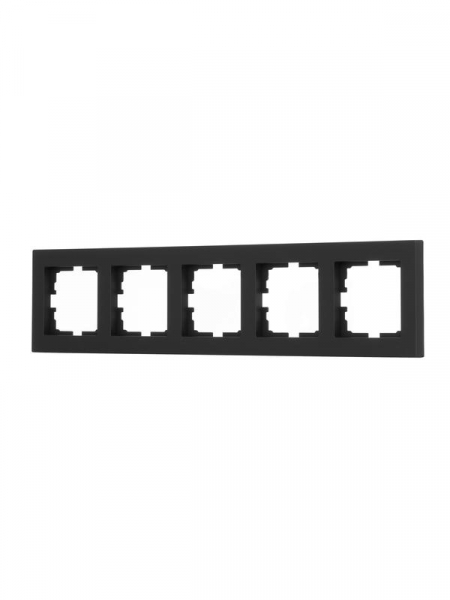 Рамка 5-местн. горизонт. VESNA черн. бархат LEZARD 742-4200-150