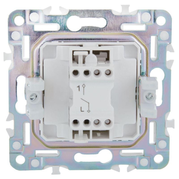 Выключатель 1-кл. SKANDY 10А SK-V01S серебр. IEK SK-V10-0-10-K23