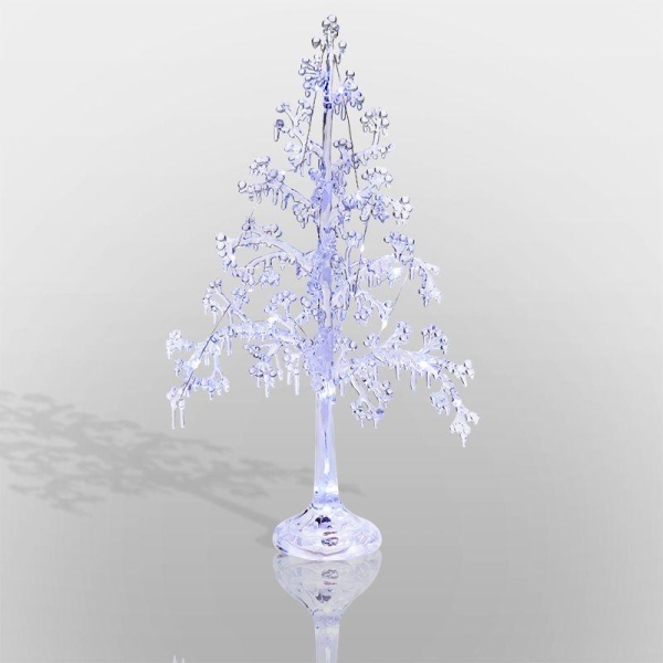 Фигура светодиодная "Ель" 51см 15LED бел. 1Вт IP20 на подставке элементы питания 3хAAA (не в компл.) Neon-Night 513-033