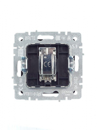 Розетка телевизионная оконечная TV СП Brite РТВ11-0-БрГ механизм графит IEK BR-A10-O-K53