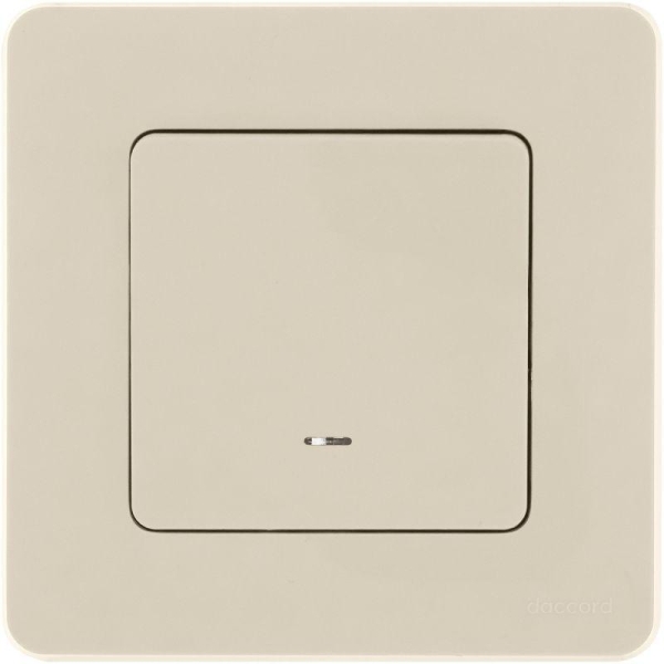 Переключатель 1-кл. Inspiria 10А IP20 250В 10AX с подсветкой/индикацией механизм сл. кость IEK 673661