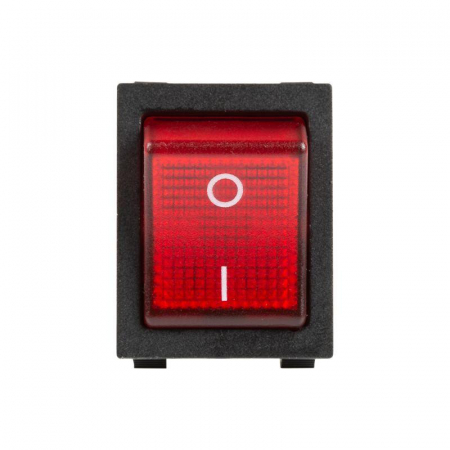 Выключатель клавишный 250В 30А (4с) ON-OFF красн. с подсветкой REXANT 36-2346