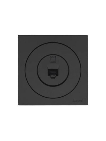 Розетка компьютерная СП OSEN RJ45 кат.6 механизм черн. бархат LEZARD 743-4288-140