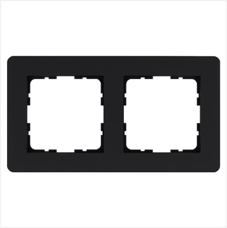 Рамка 2-м G-Flex черн. матов. soft touch Jasmart G1102PB