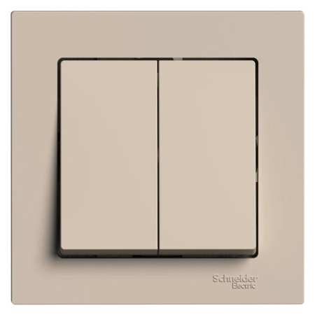 Выключатель 2-кл. AtlasDesign (сх.5) 10AX в сборе песочн. SE ATN001252