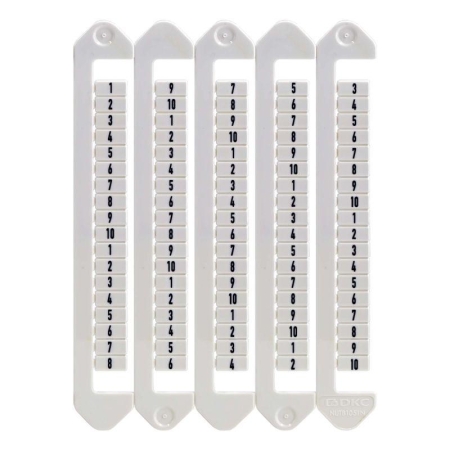 Маркировка для клемм ширина 5мм от 41 до 50 вертикалная ориентация DKC NUTB-5-41-50V