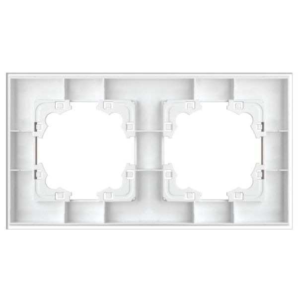 Рамка 2-м Афина стеклянная бел. UNIVersal 2243