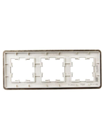 Рамка 3-м BRITE РУ-3-1-Бр метал. латунь RE IEK BR-M32-M-01-K49