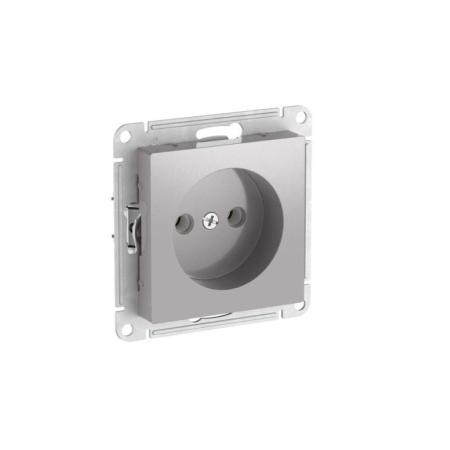 Розетка AtlasDesign 16А без заземл. без шторок быстрозажим. клем. механизм алюм. SE ATN000341S