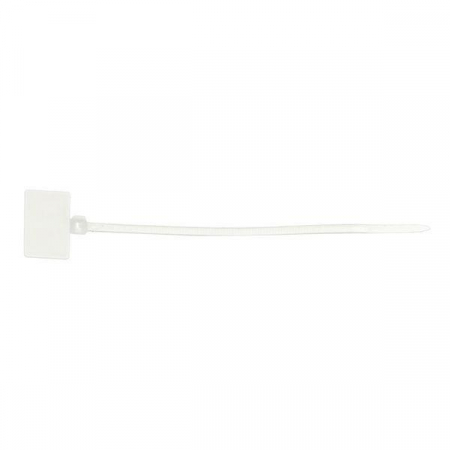 Хомут кабельный 2.5х110 нейл. бел. с маркировочной площадкой (уп.100шт) EKF plc-c-p-2.5x110