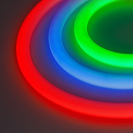 Лента светодиодная MOONLIGHT-BLACK-TOP-G280-D25mm 24V RGB 360deg 14.4Вт/м IP65 wire x1 прямой вывод кабеля Arlight 047198