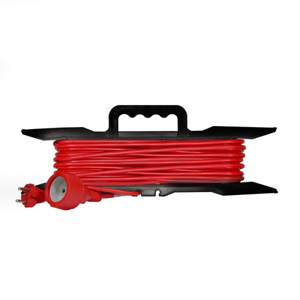 Удлинитель-шнур на рамке 1х40м без заземл. 10А IP20 2.2кВт ПВС 2х1 DOMTOK 2476