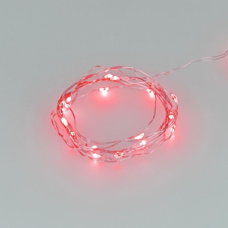 Гирлянда светодиодная ARD-DEW-HOME-2000-CLEAR-20LED-STD Red 3V Battery Pack IP20 Ardecoled 048705