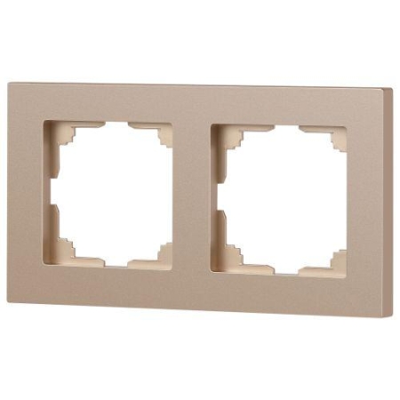 Рамка 2-м СП Accent 6-502-04 шампань Intro Б0063758