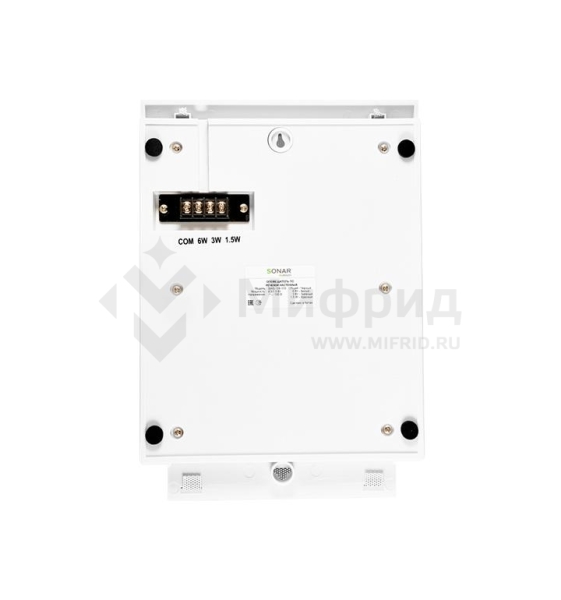 Оповещатель пожарный речевой встраив. SWS-106-103 100В 6/3/1.5Вт 250Гц-11.7кГц SONAR Rbz-361112