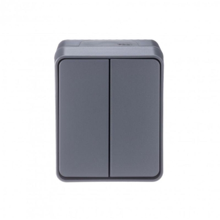 Выключатель 2-кл. ОП AtlasDesign PROFI IP54 10AX антрацит SE ATN544051