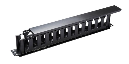 Органайзер кабельный 19дюйм 1U с крышкой TOKOV ELECTRIC TKE-CM-1U-PC