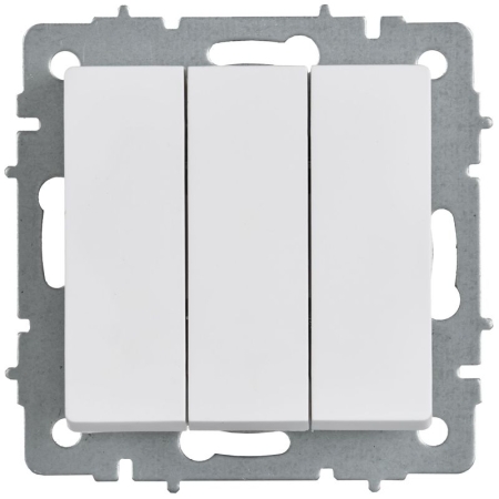 Выключатель 3-кл. СП BRITE ВС10-3-0-БрАБ 10А механизм арктич. бел. IEK BR-V30-0-10-K91