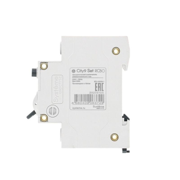 Выключатель автоматический дифференциального тока 2п (1P+N) C 10А 10мА тип A 4.5кА City9 Set 230В SE C9D51610