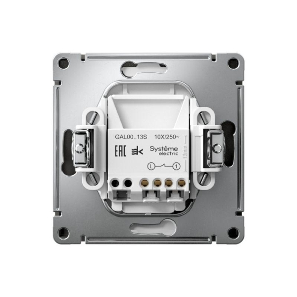 Выключатель 1-кл. ArtGallery 10AX с подсветкой быстрозажим. клем. механизм базальт SE GAL001413S