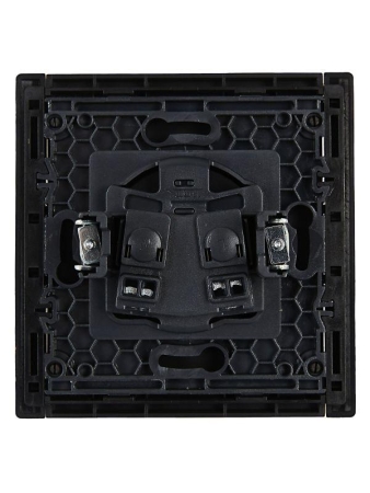 Розетка 1-м СП FORTE&PIANO FP118 10А без заземл. без защ. шторок винт. крепл. черн. IEK FP-R10-10-K02