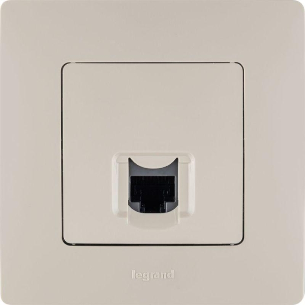 Розетка компьютерная 1-м СП Etika RJ45 кат.5E UTP механизм сл. кость IEK 672341