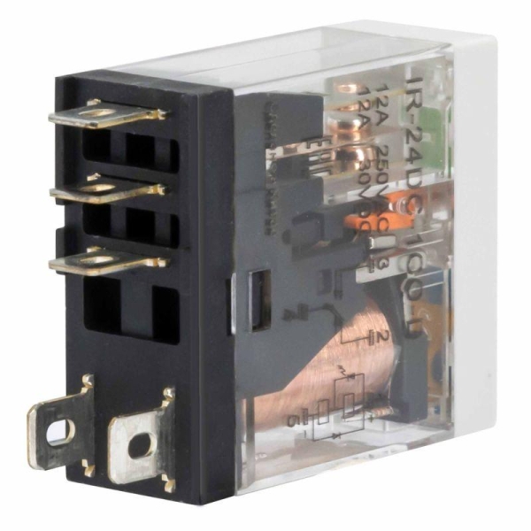 Реле одиночное 24В DC 1 прекидн. контакт тестовая кнопка DKC IR-24DC-1CO-D