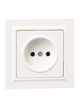 Розетка СП BRITE РСР10-1-0-БрЖ 10А в сборе без заземл. без защ. шторок жемчуж. IEK BR-R10-10-K36-F