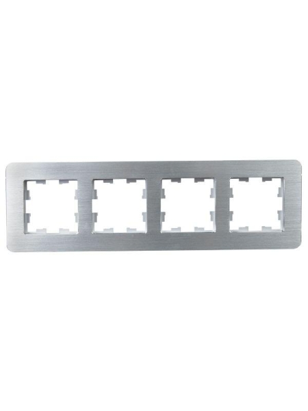 Рамка 4-м BRITE РУ-4-1-Бр метал. алюм. RE AL IEK BR-M42-M-21-K47