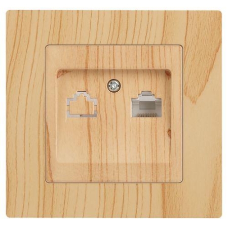 Розетка компьютерная 1-м СП Accent 6-303-11 RJ45 IP20 сосна Intro Б0063644