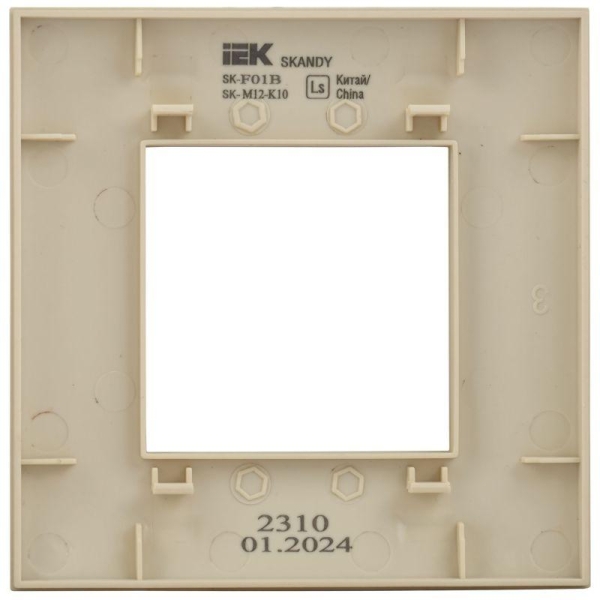 Рамка 1-м SKANDY SK-F01B беж. IEK SK-M12-K10