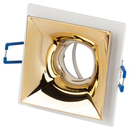 Светильник декоративный KL102 WH/GD MR16 GU5.3 встраив. бел. золото ЭРА Б0056352