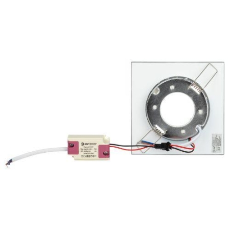 Светильник точечный DK LD50 CH/SHSL GX53 встраив. со светодиод. подсветкой хром серебро ЭРА Б0057471