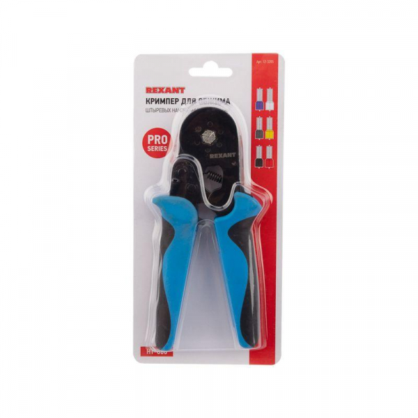 Кримпер для обжима штырьевых након. 0.08-6.0кв.мм (HT-866; HSC8 6-6) Rexant 12-3205