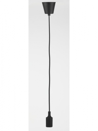 Патрон пластиковый Е27 с подвесом черн. Эра Б0048039