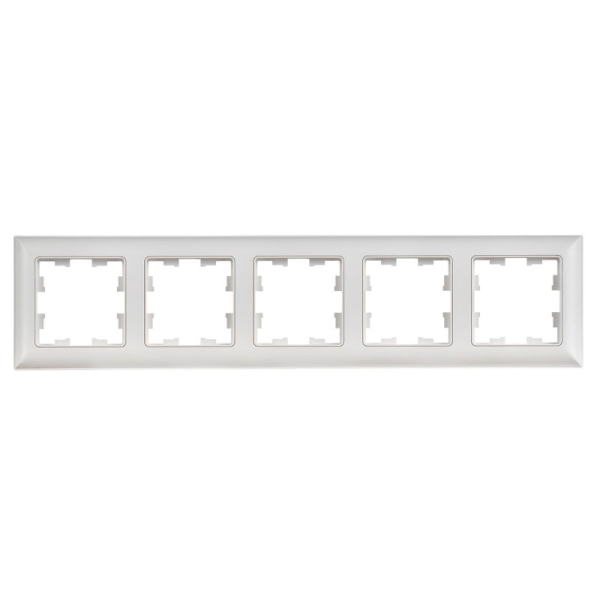 Рамка 5-м BRITE РУ-5-БрАБ арктич. бел./бел. IEK BR-M52-12-K91