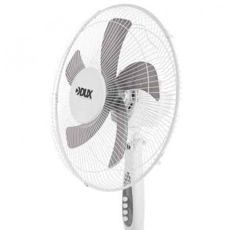 Вентилятор напольный 40Вт 5 лопастей подставка круглая механическое управление бел./син. DUX 60-0212