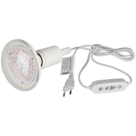 Светильник для растений FITO-Time Holder под лампу Е27 с проводом 1.5м и таймером для фитоламп Эра Б0059882