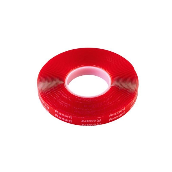 Лента клейкая двухсторонняя прозрачная на VHB акриловой основе 10ммх5м Rexant 09-6057