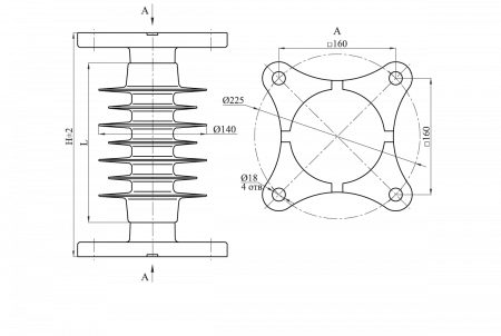 Изоляторы опорные полимерные типа ОСК 20-10-4 на напряжение 10 кВ
