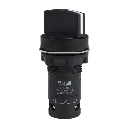 Переключатель 2 положения OptiSignal Compact D22 С7-S-220 черн. 2НО XB7ND23 КЭАЗ 362134