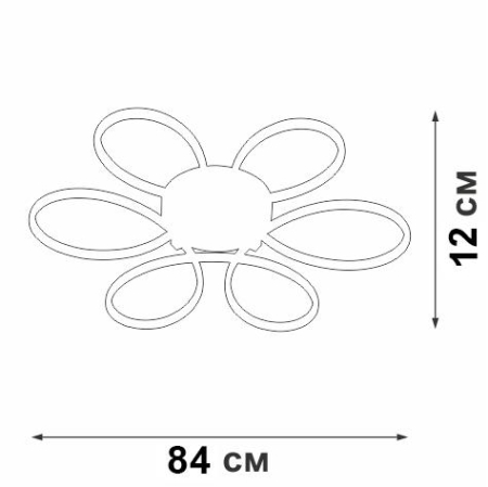 Светильник светодиодный LED 112Вт 3000К Vitaluce V04610-03/6PL