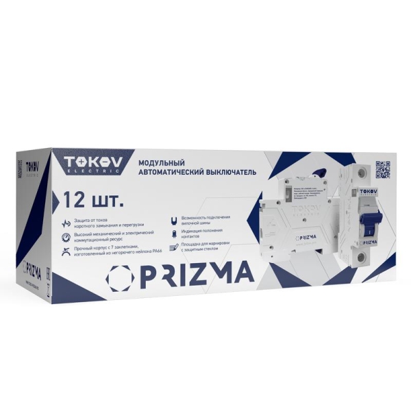 Выключатель автоматический модульный 1п C 16А 4.5кА PRIZMA TOKOV ELECTRIC TKE-PZ45-MCBI-1-16-C