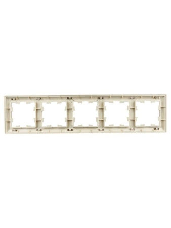 Рамка 5-м BRITE РУ-5-Бр беж./шампань IEK BR-M52-12-3-K10