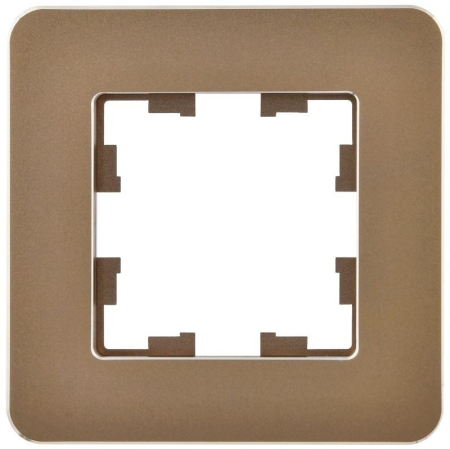 Рамка 1-м BRITE РУ-1-1-Бр метал. латунь RE IEK BR-M12-M-01-K49