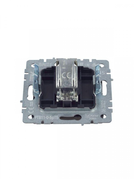 Розетка телевизионная оконечная TV СП Brite РТВ11-0-БрТБ механизм бронза IEK BR-A10-O-K45