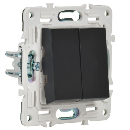 Выключатель 2-кл. SKANDY 10А SK-V04Bl черн. IEK SK-V20-0-10-K02