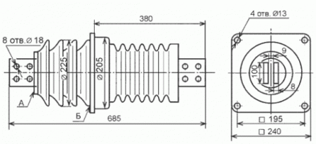 Изолятор ИПУ-10/2000-12.5 УХЛ1